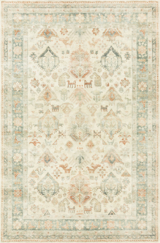 Loloi Rosette ROS-01 Power Loomed Traditional Area Rug by Loloi II