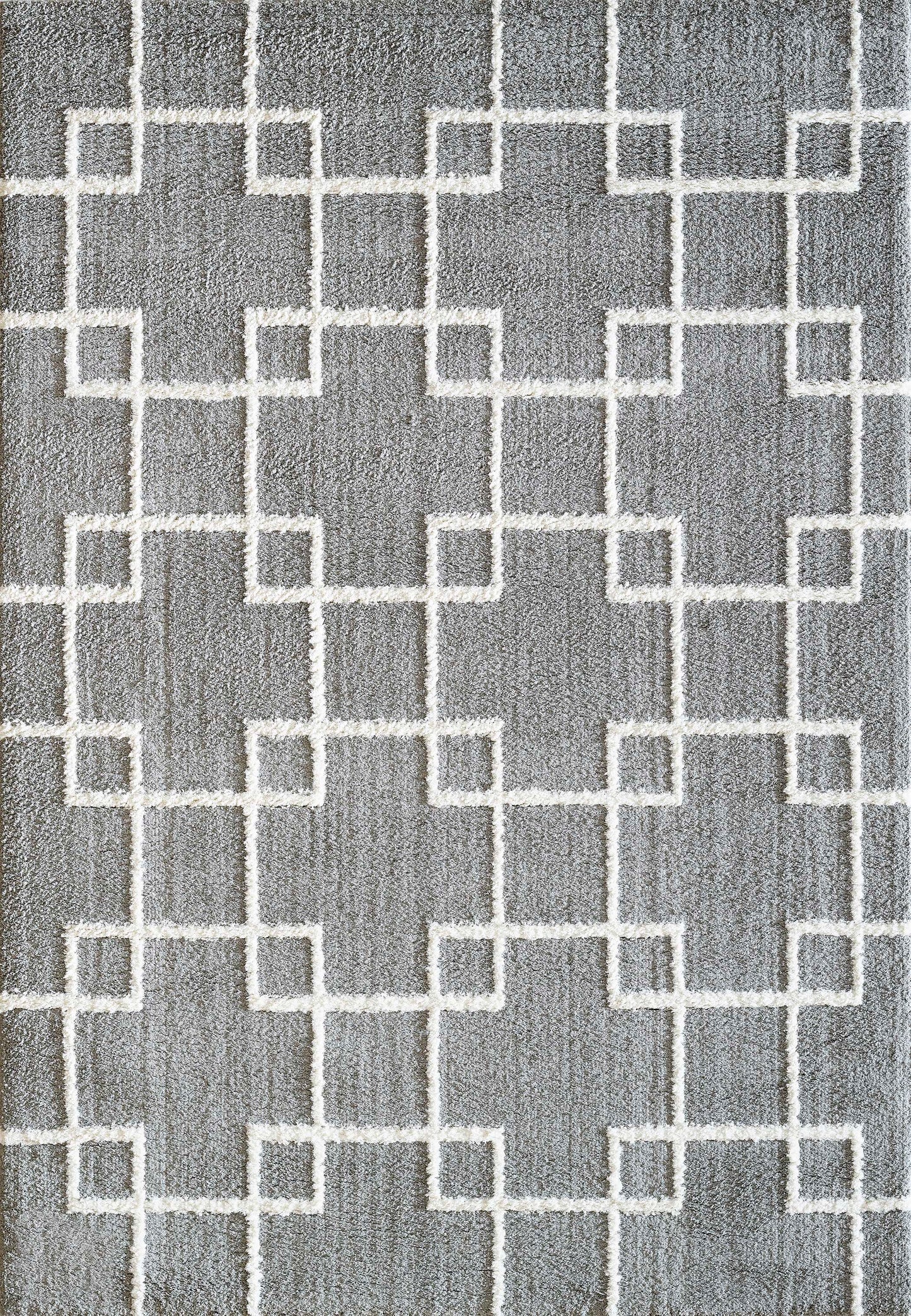 Dynamic SILKY SHAG 5901 Machine-Made Geometric Contemporary Area Rug