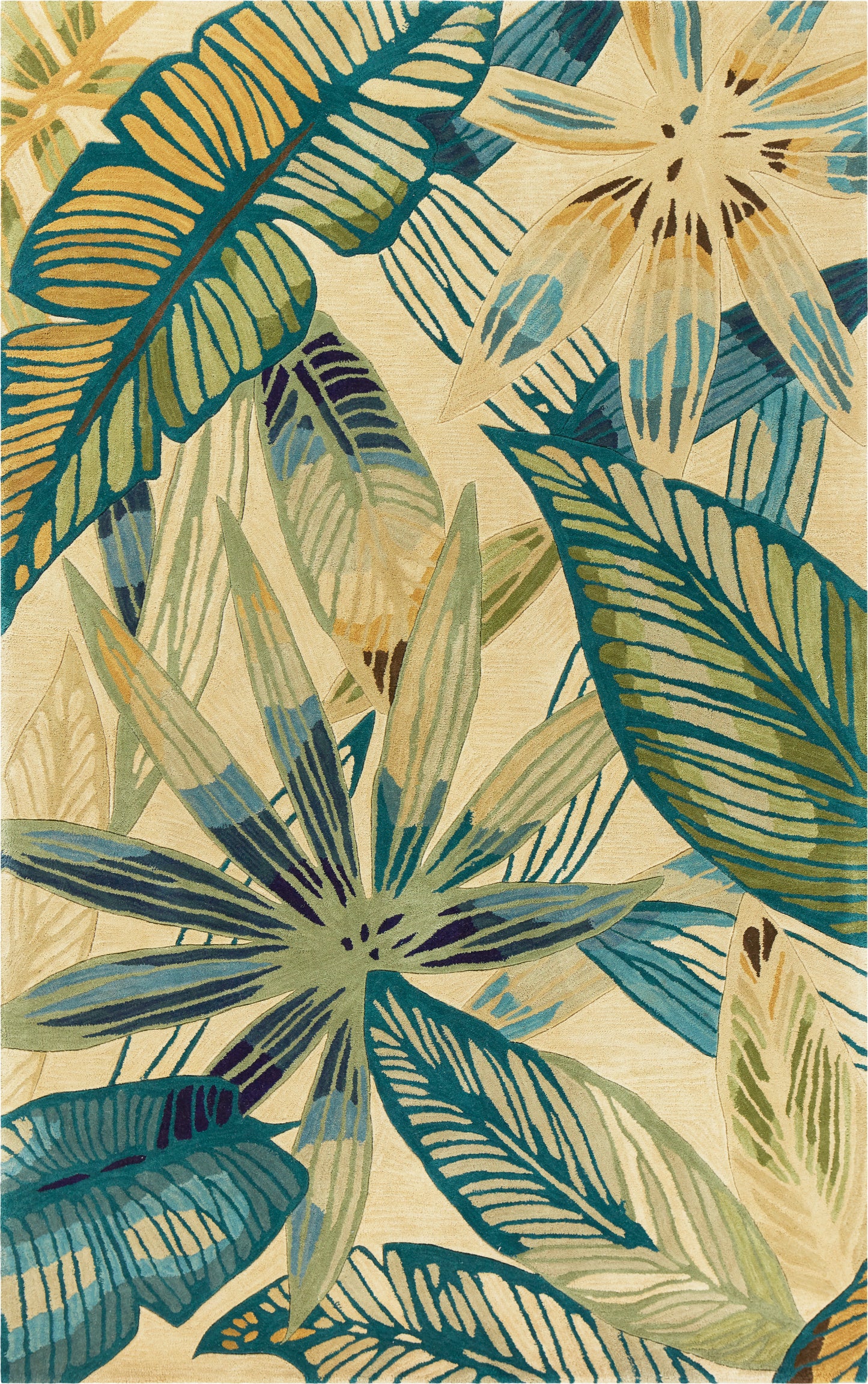 KAS Sparta 315 Florals & Tropicals Hand Tufted Area Rug