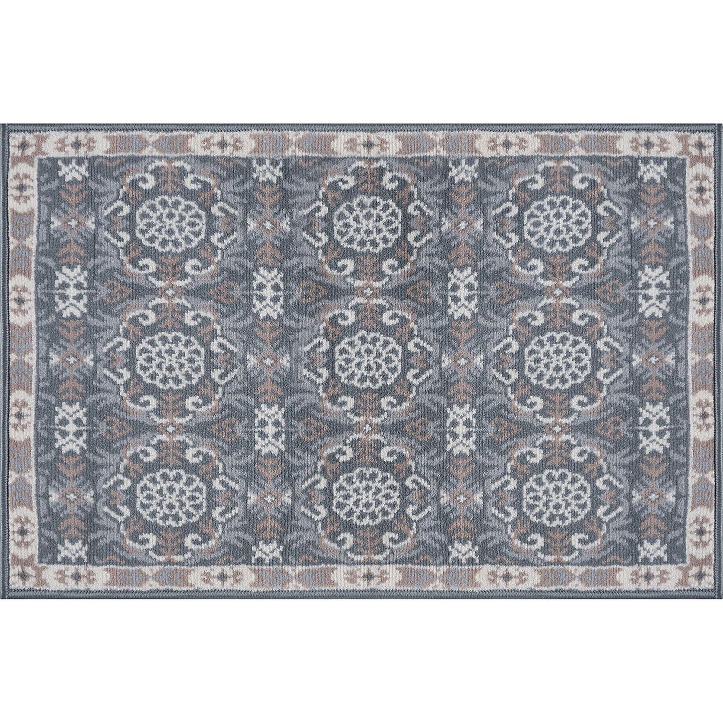 Tayse Damask Area Rug HMP38-Izel Traditional Cut Pile Indoor Polypropylene