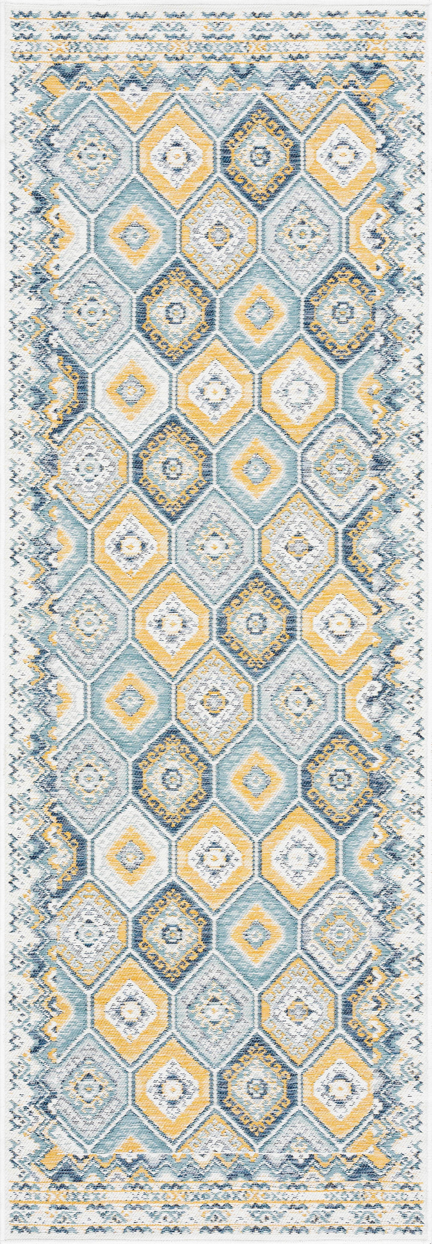 Tayse Geometric Area Rug FLO10-Matthew Contemporary Flat Weave Indoor/Outdoor Polypropylene