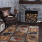 Tayse Lodge Area Rug NTR65-Colorblock Wildlife Novelty Cut Pile Indoor Polypropylene