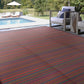 Tayse Stripes Area Rug LNA10-Sheffield Contemporary Flat Weave Indoor/Outdoor Polypropylene