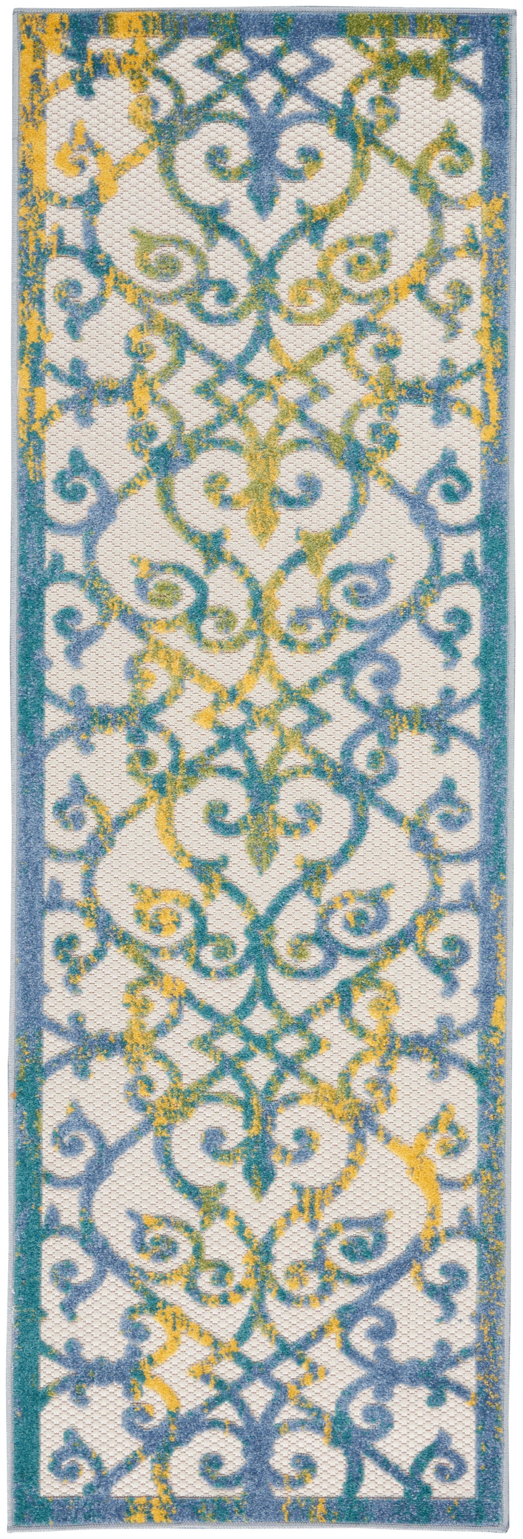 Nourison Home Aloha ALH21 Contemporary Trellis Indoor/Outdoor Area Rug