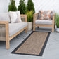 Tayse Solid Border Area Rug ECO12-Dania Transitional Flat Weave Indoor/Outdoor Polypropylene