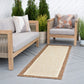 Tayse Solid Border Area Rug ECO12-Dania Transitional Flat Weave Indoor/Outdoor Polypropylene