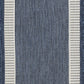 Tayse Striped Border Area Rug ECO11-Elgin Transitional Flat Weave Indoor/Outdoor Polypropylene