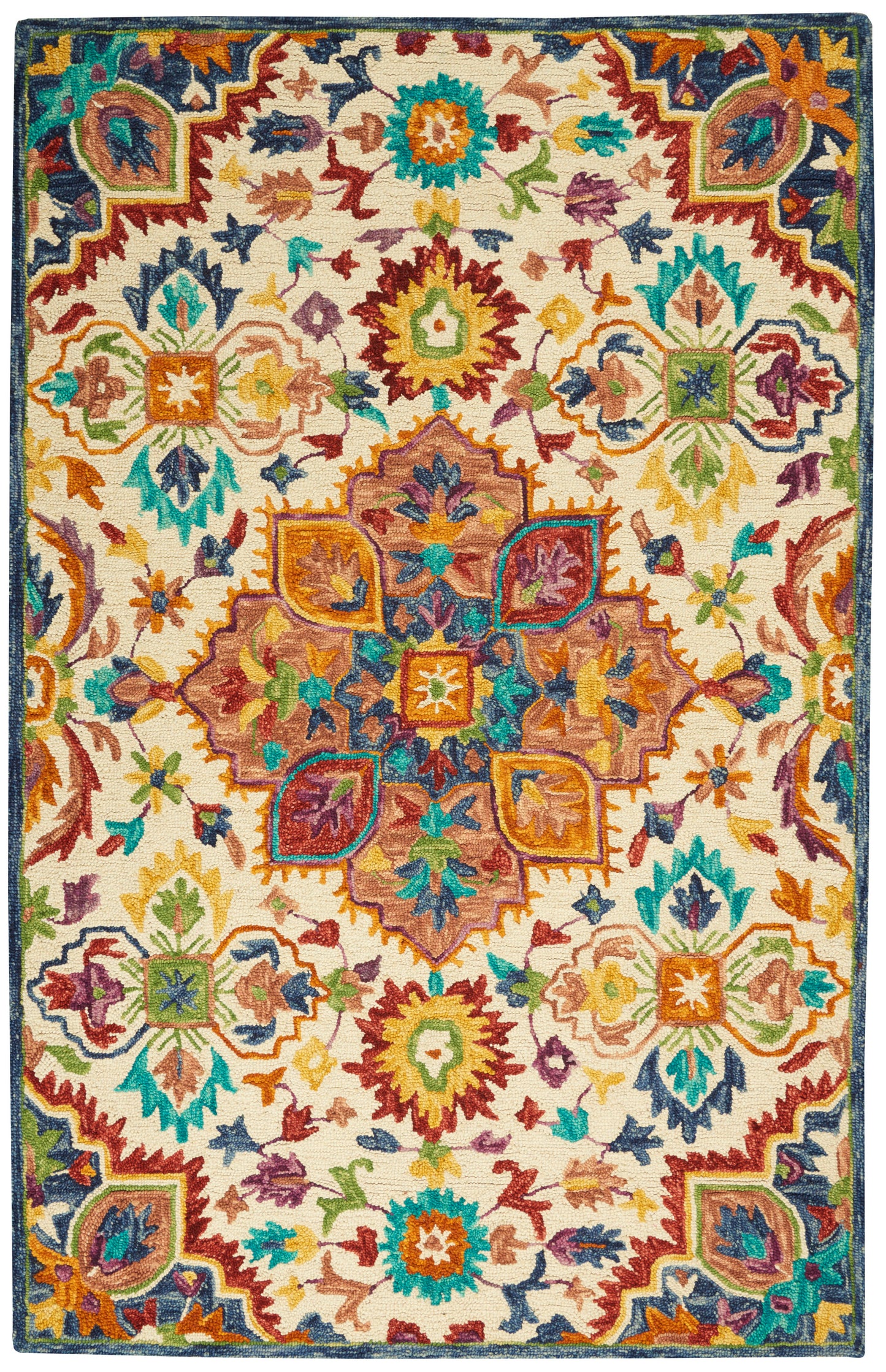 Nourison Home Bahari BAH01 Bohemian Floral Indoor Area Rug