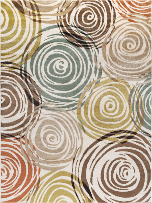 Tayse Abstract Area Rug DCO10-Joelle Contemporary Cut Pile Indoor Polypropylene