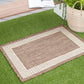 Tayse Striped Border Area Rug ECO11-Elgin Transitional Flat Weave Indoor/Outdoor Polypropylene