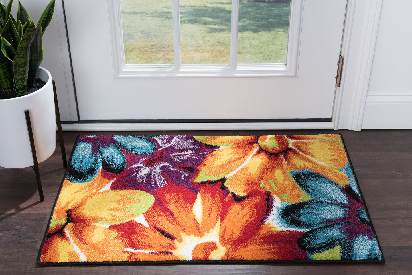 Tayse Abstract Area Rug SMP10-Zinnia Contemporary Cut Pile Indoor Polypropylene