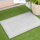 Tayse Striped Border Area Rug ECO11-Elgin Transitional Flat Weave Indoor/Outdoor Polypropylene