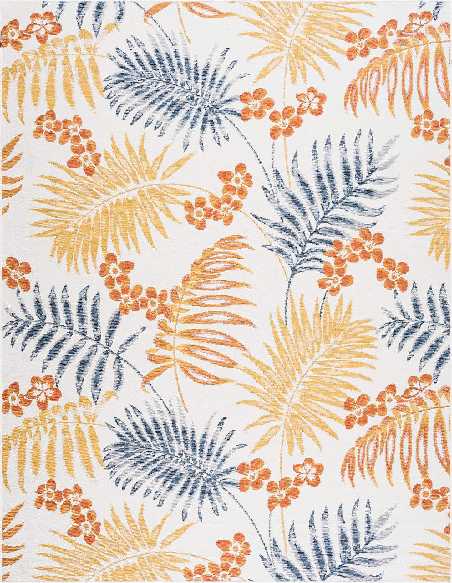 Tayse Floral Area Rug FLO12-Moreno Contemporary Flat Weave Indoor/Outdoor Polypropylene