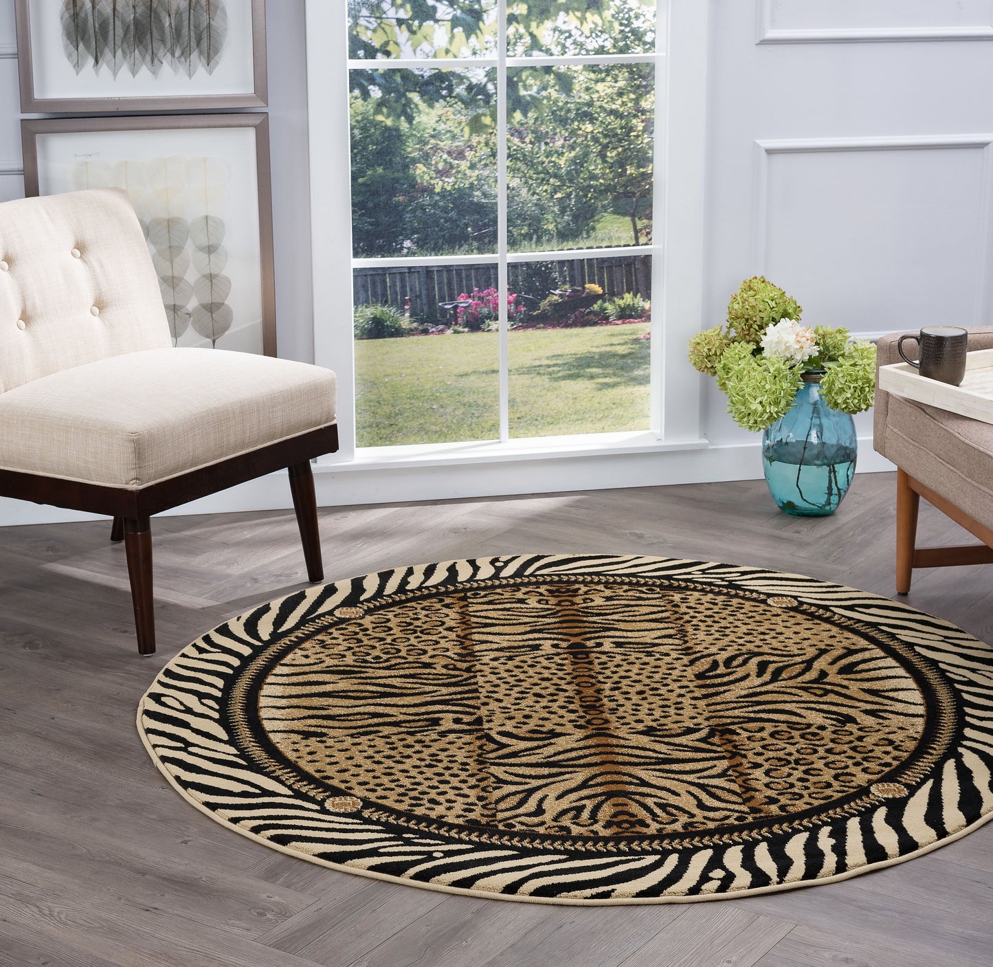 Tayse Animal Area Rug FST87-Savannah Contemporary Cut Pile Indoor Polypropylene