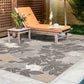 Tayse Floral Area Rug OAS15-Ostro Modern Cut & Flat Weave Indoor/Outdoor Polypropylene