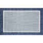 Tayse Solid Border Area Rug ECO12-Dania Transitional Flat Weave Indoor/Outdoor Polypropylene