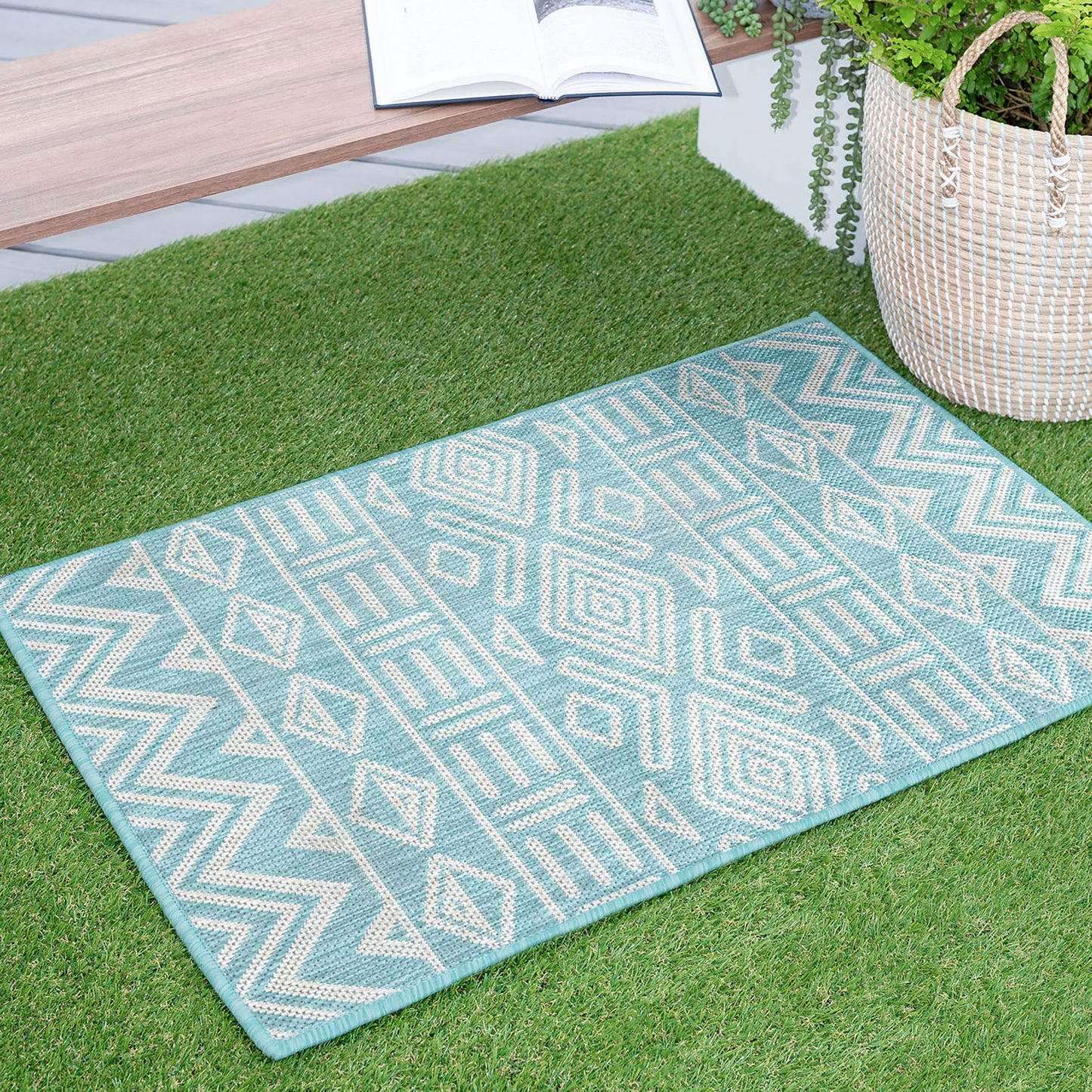 Tayse Moroccan Area Rug ECO20-Easton Contemporary Flat Weave Indoor/Outdoor Polypropylene