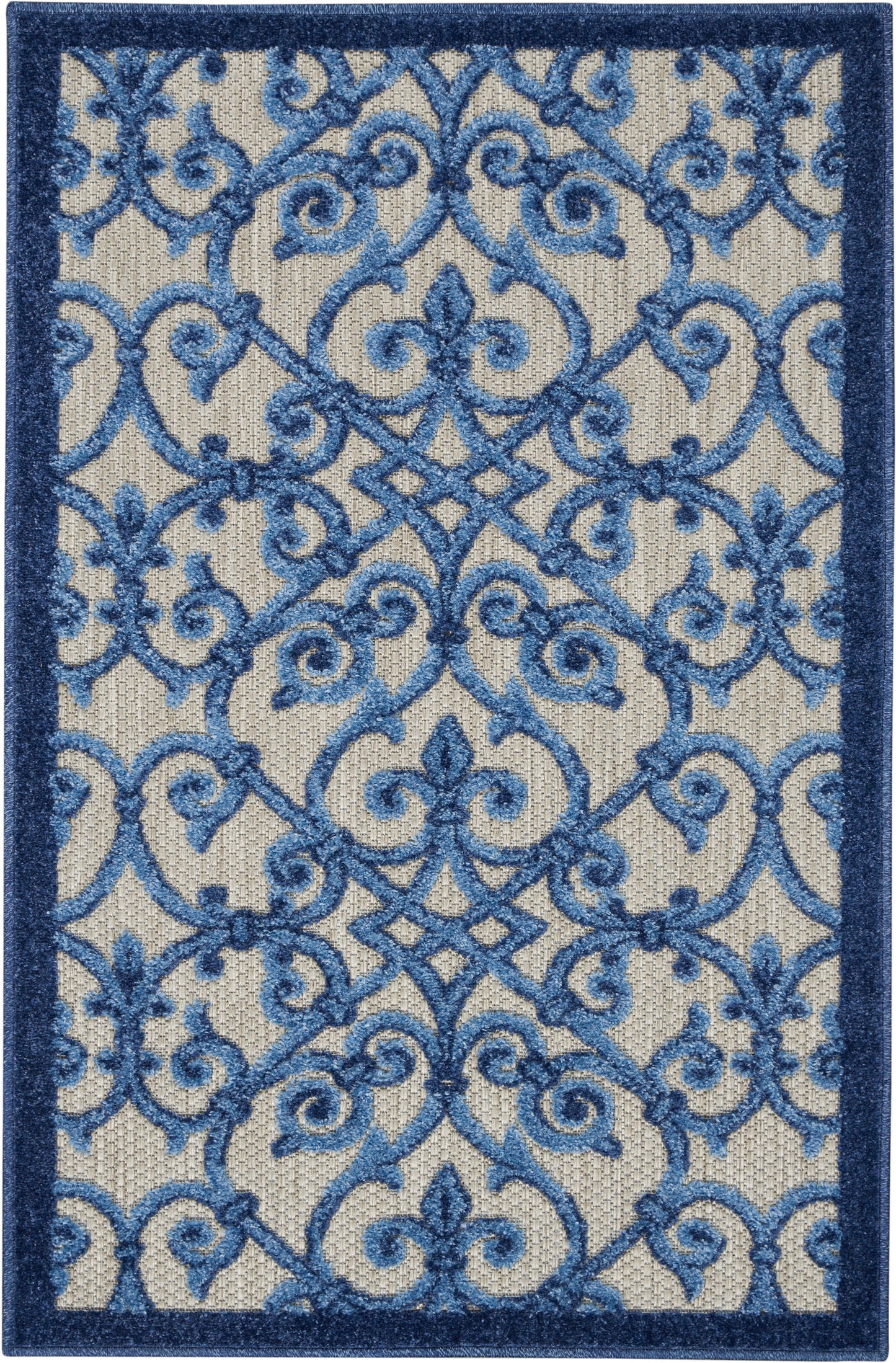 Nourison Home Aloha ALH21 Contemporary Trellis Indoor/Outdoor Area Rug