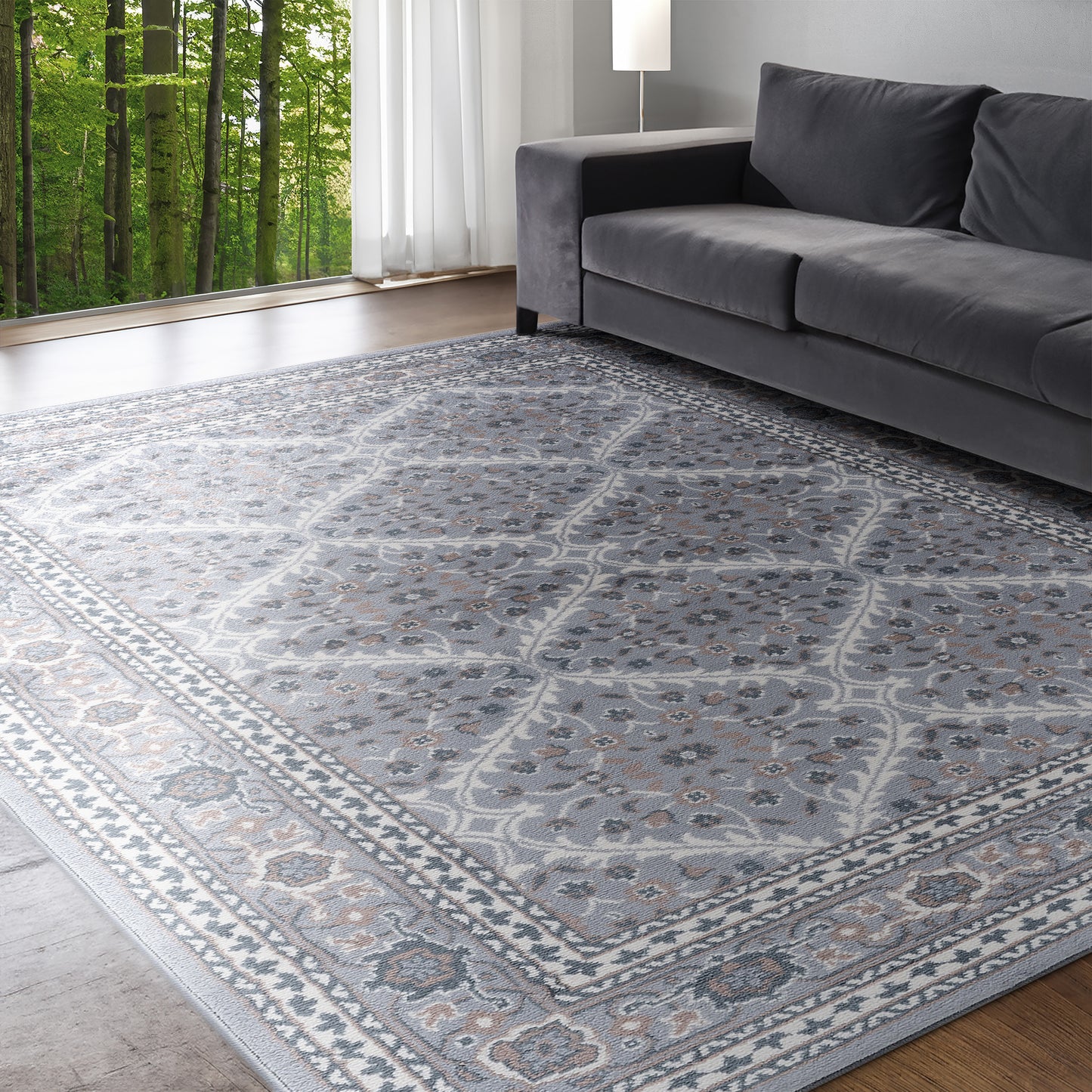 Tayse Oriental Area Rug MDN37-Beauregard Traditional Cut Pile Indoor Polypropylene