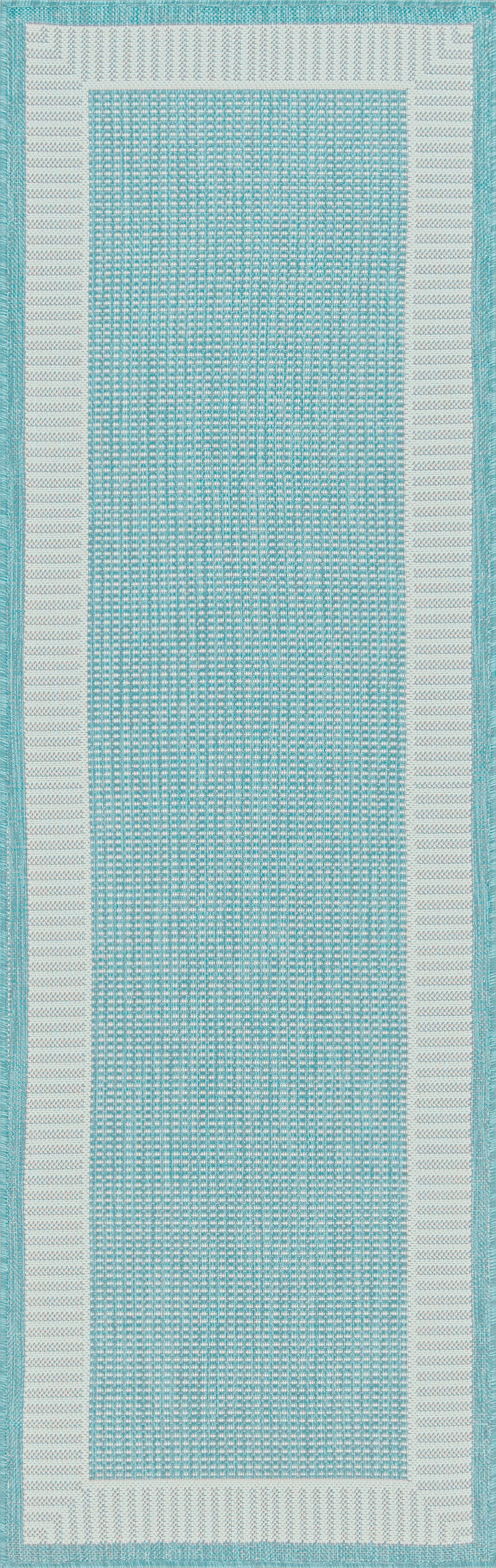 Tayse Striped Border Area Rug ECO11-Elgin Transitional Flat Weave Indoor/Outdoor Polypropylene