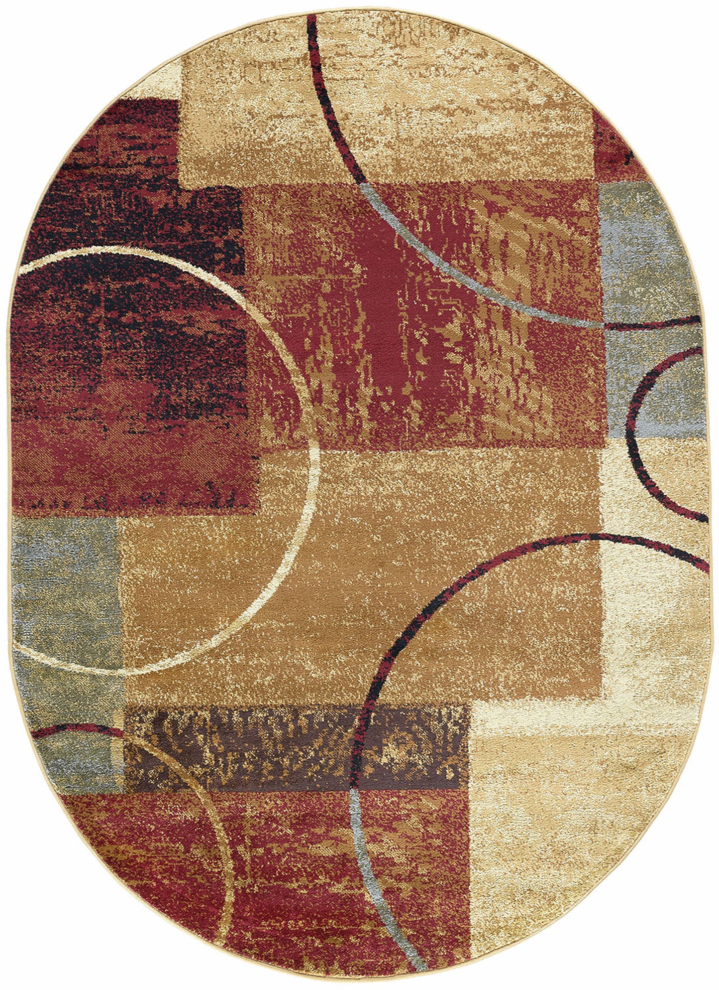 Tayse Abstract Area Rug ELG54-Tacoma Contemporary Cut Pile Indoor Polypropylene