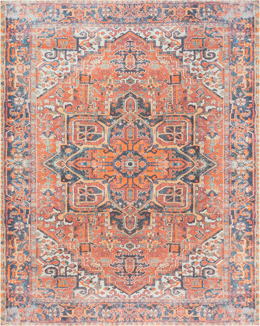 Tayse Oriental Area Rug ETE14-Celina Traditional Flat Weave Indoor Polyester