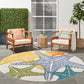 Aloha ALH28 Machine Made Synthetic Blend Indoor/Outdoor Area Rug By Nourison Home From Nourison Rugs
