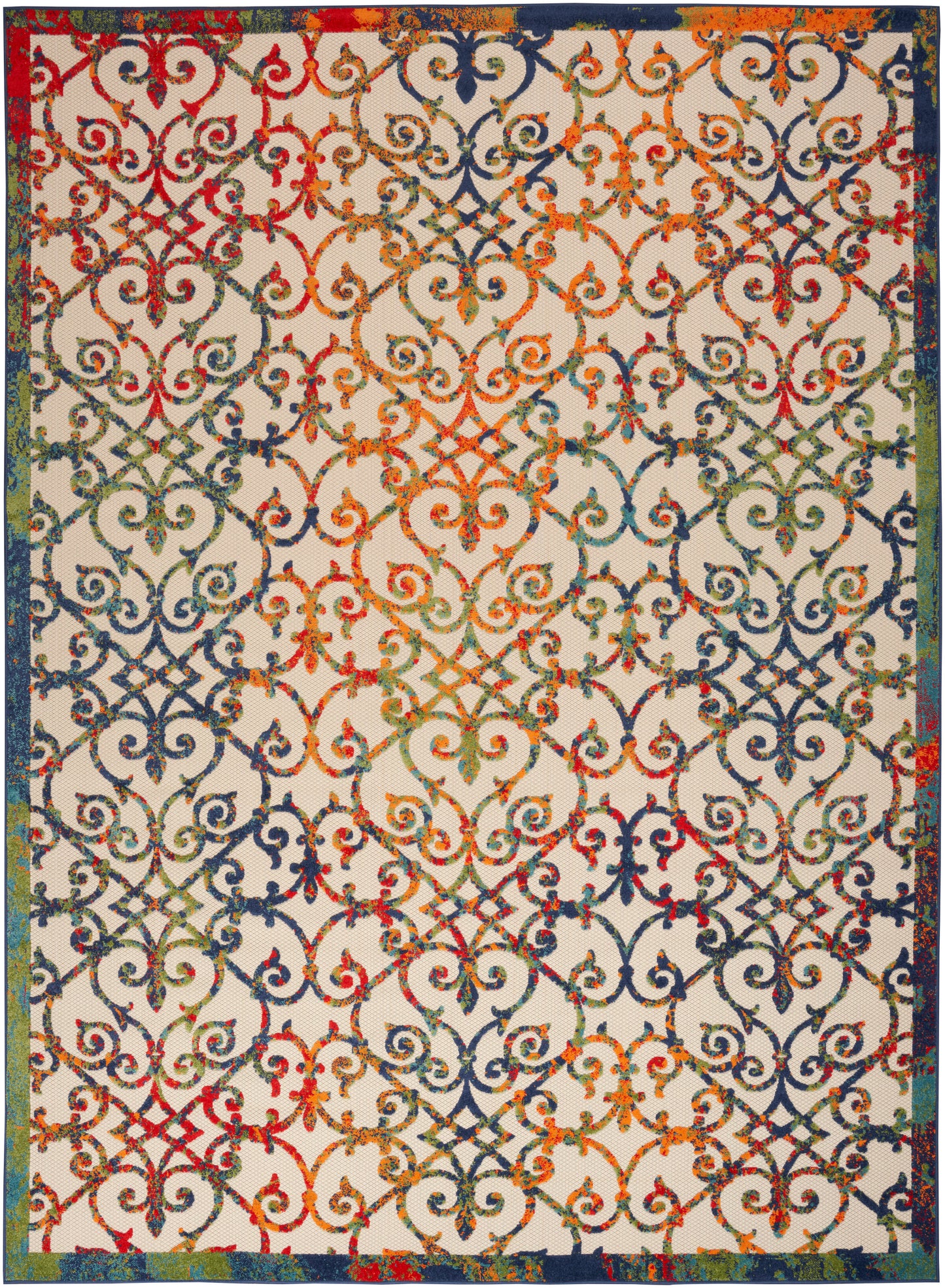 Nourison Home Aloha ALH21 Contemporary Trellis Indoor/Outdoor Area Rug