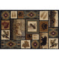 Tayse Lodge Area Rug NTR66-Northern Wildlife Novelty Cut Pile Indoor Polypropylene