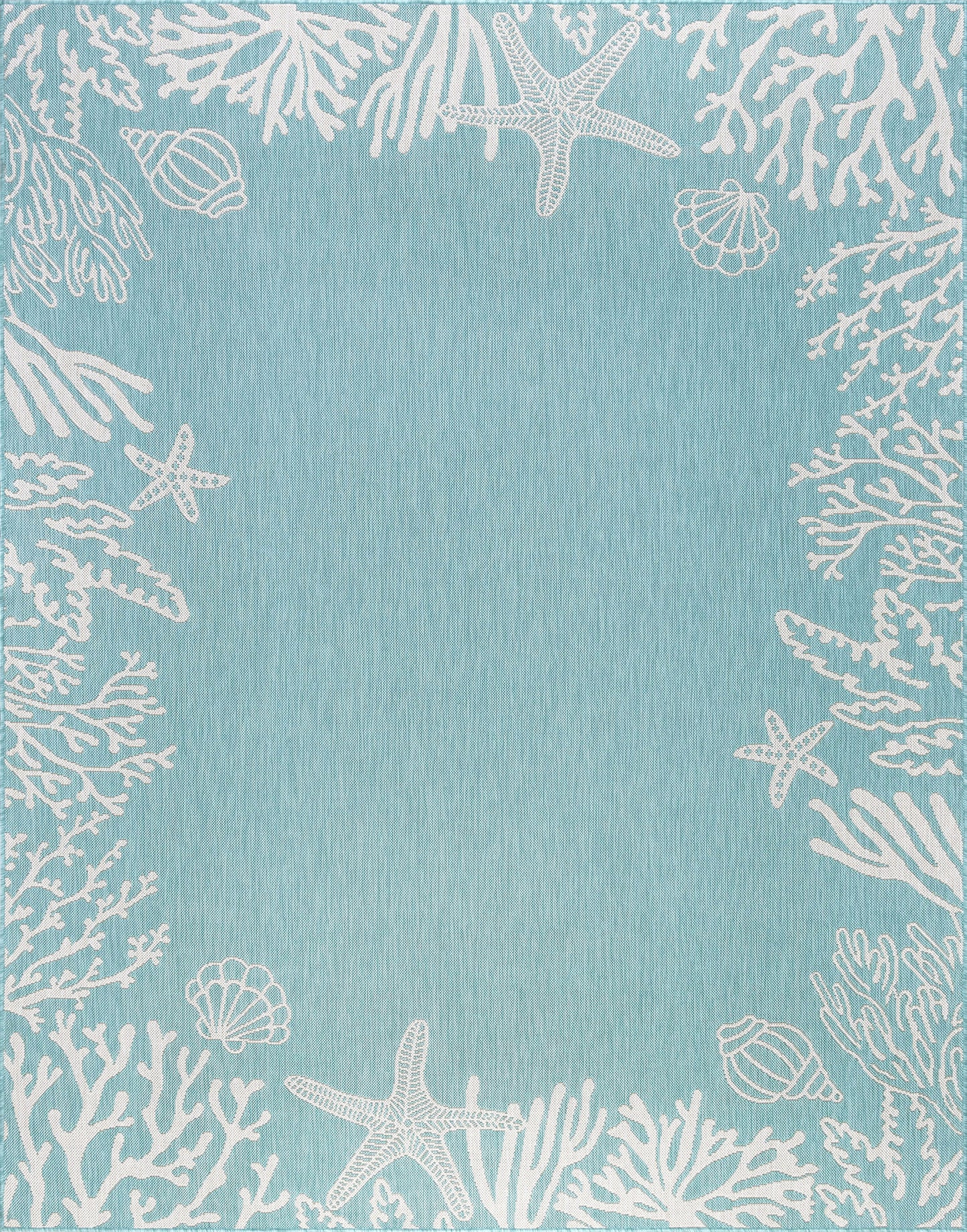 Tayse Coastal Area Rug ECO15-Biscayne Novelty Flat Weave Indoor/Outdoor Polypropylene