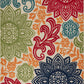 Tayse Floral Area Rug OAS13-Omalley Modern Cut & Flat Weave Indoor/Outdoor Polypropylene