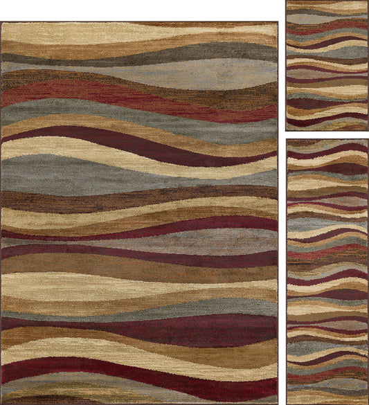 Tayse Abstract Area Rug ELG54-Norfolk Contemporary Cut Pile Indoor Polypropylene