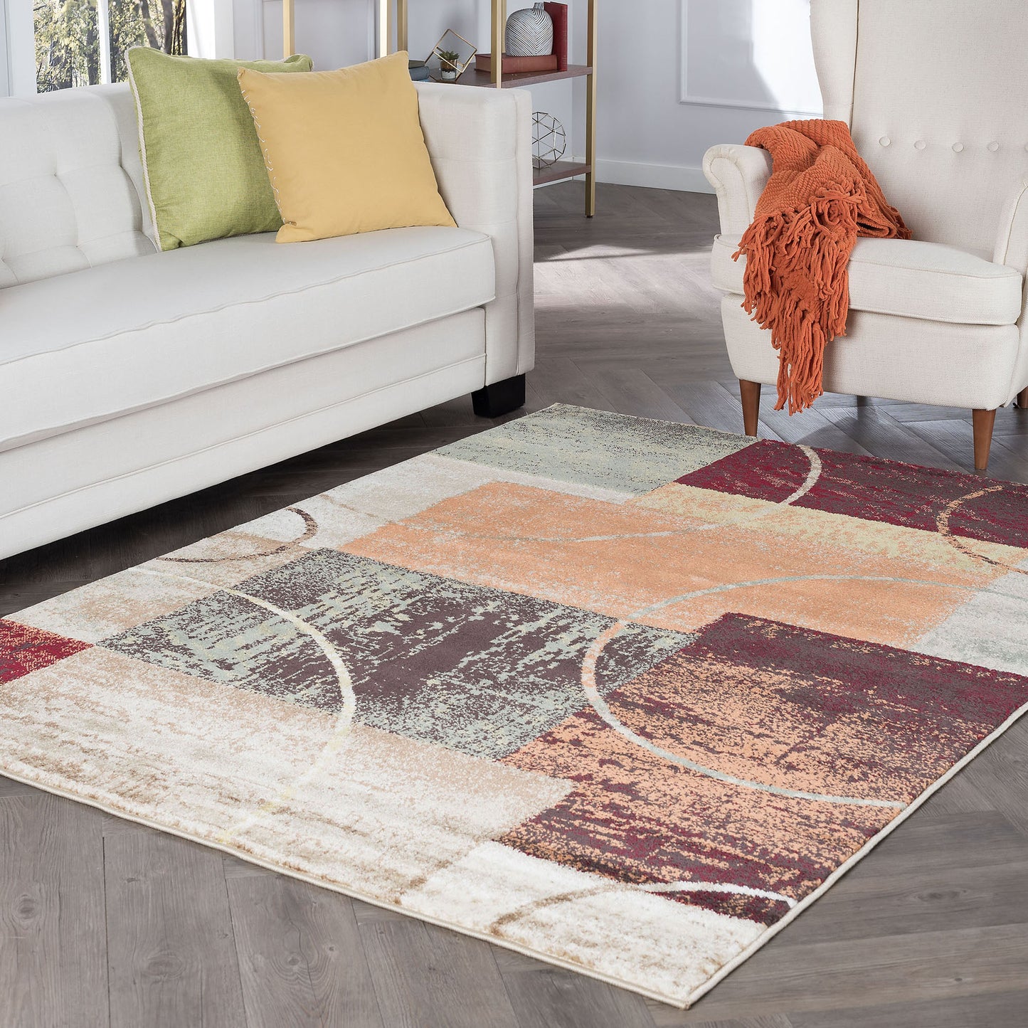 Tayse Abstract Area Rug DCO10-Conner Contemporary Cut Pile Indoor Polypropylene