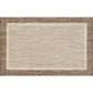 Tayse Solid Border Area Rug ECO12-Dania Transitional Flat Weave Indoor/Outdoor Polypropylene