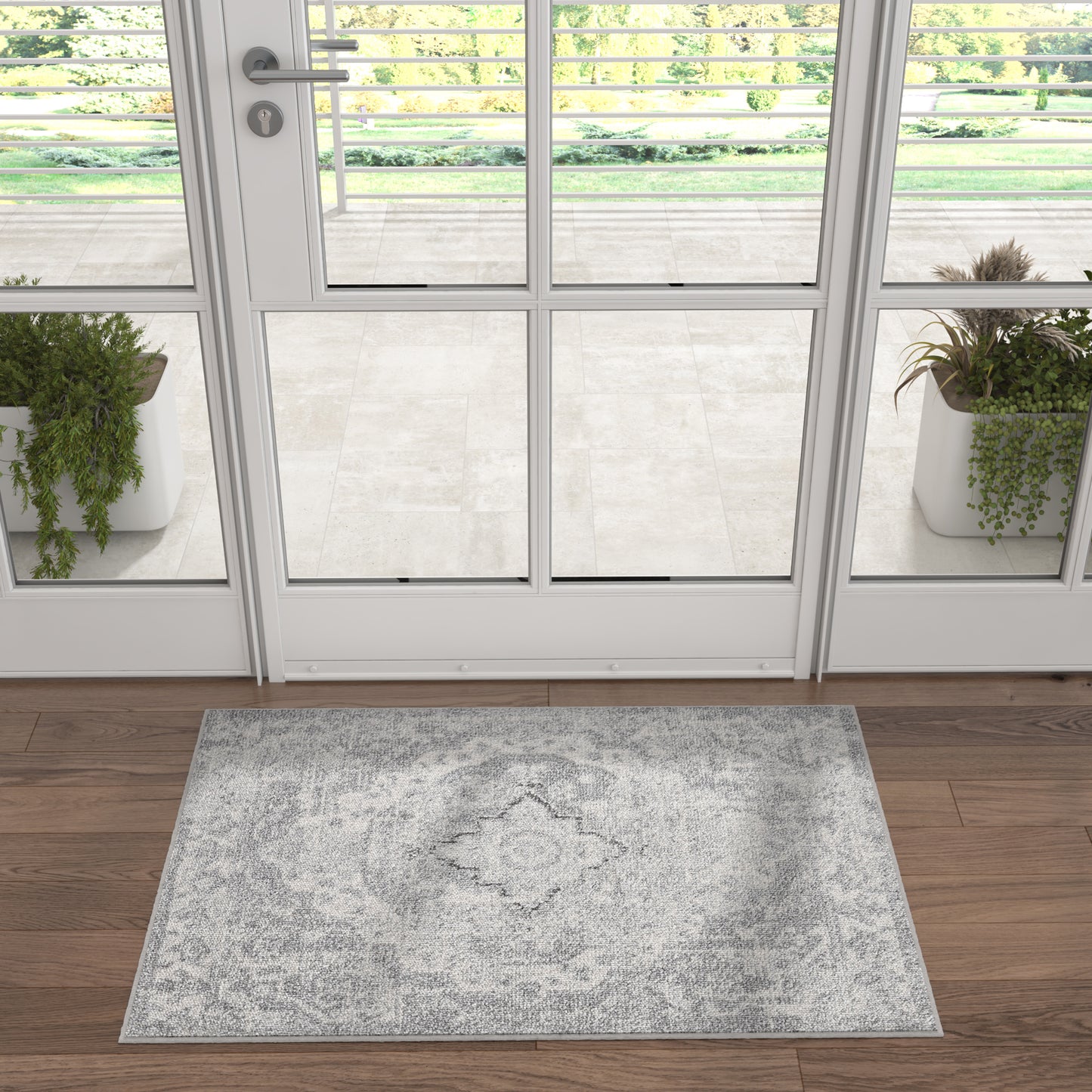 Tayse Medallion Area Rug DIA13-Britney Traditional Cut Pile Indoor Polypropylene