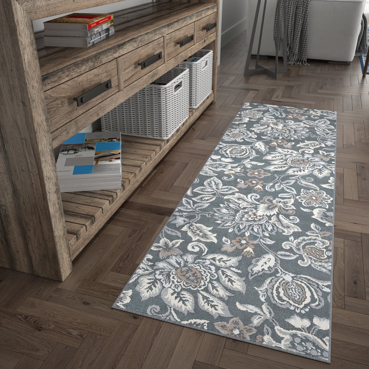 Tayse Floral Area Rug MDN42-Stella Traditional Cut Pile Indoor Polypropylene