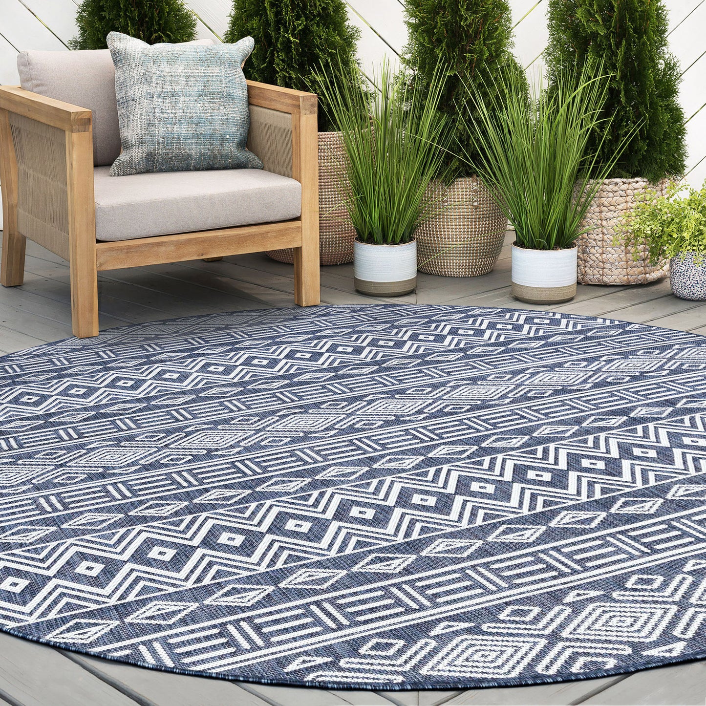 Tayse Moroccan Area Rug ECO20-Easton Contemporary Flat Weave Indoor/Outdoor Polypropylene