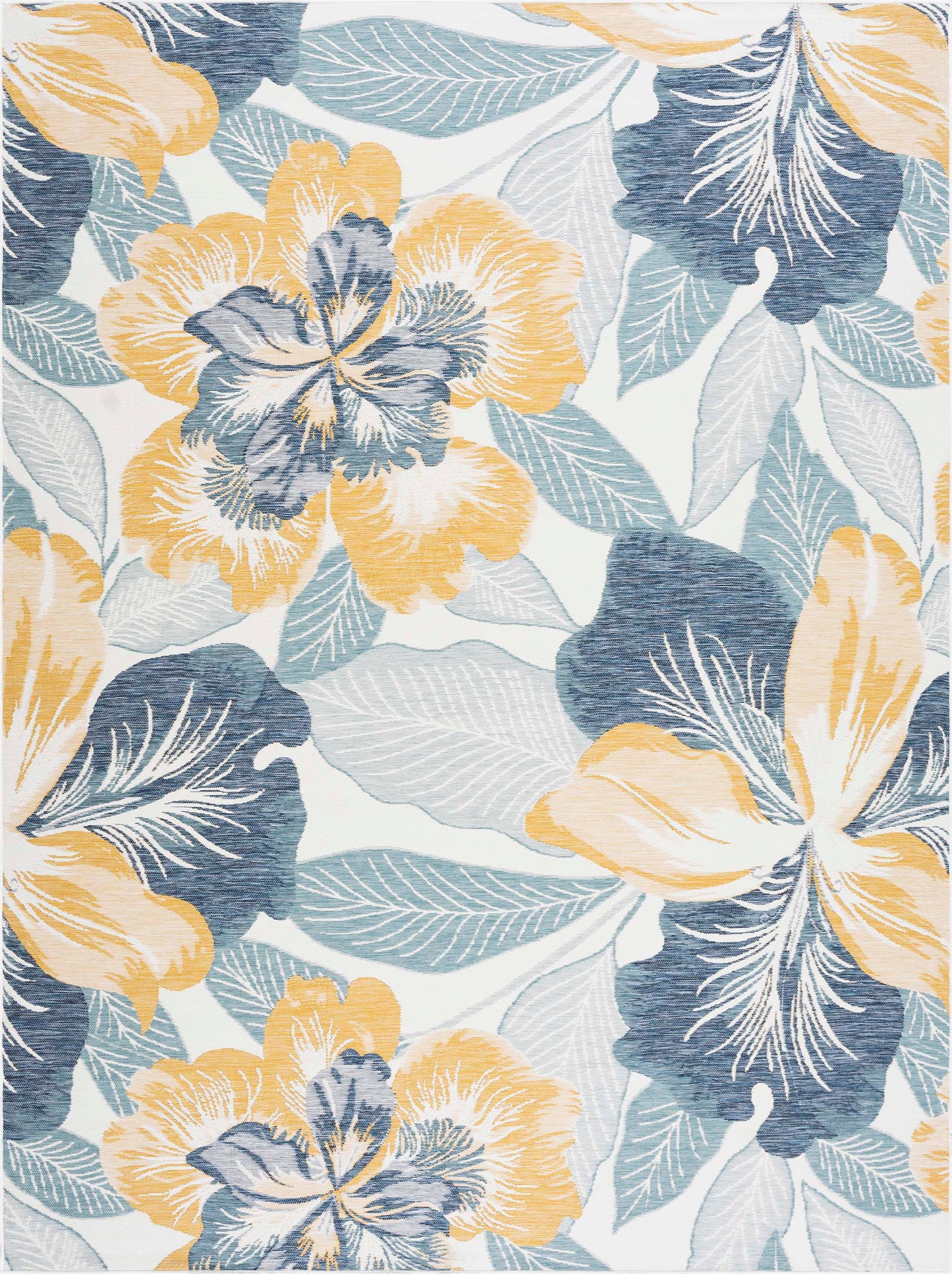 Tayse Floral Area Rug FLO14-Ramon Contemporary Flat Weave Indoor/Outdoor Polypropylene