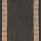 Tayse Striped Border Area Rug ECO11-Elgin Transitional Flat Weave Indoor/Outdoor Polypropylene