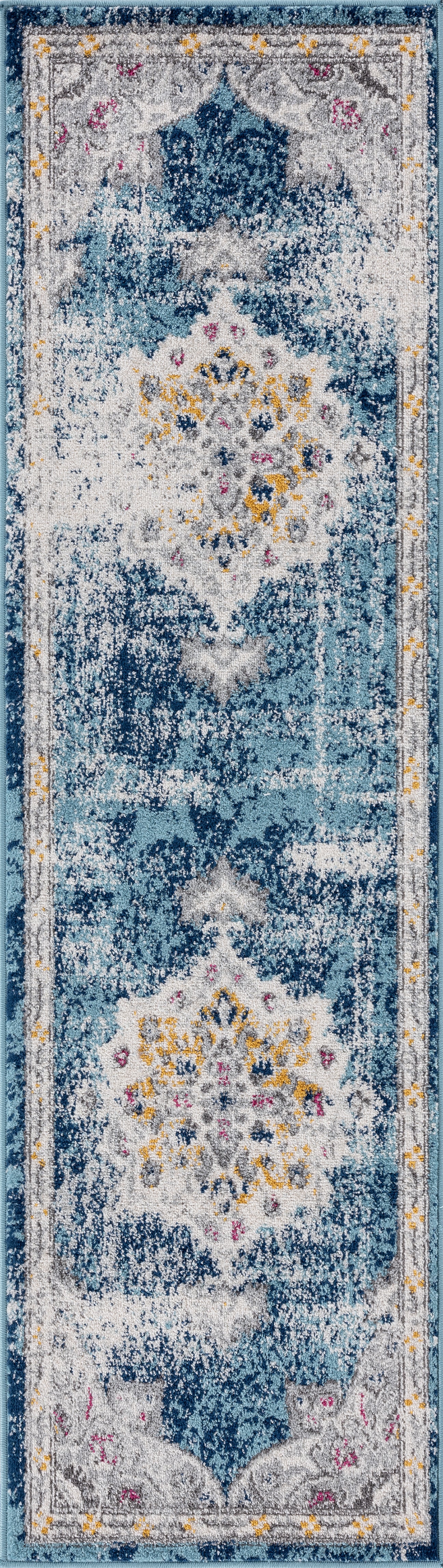 Tayse Medallion Area Rug DIA18-Kaitlyn Traditional Cut Pile Indoor Polypropylene