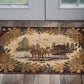 Tayse Lodge Area Rug NTR66-Oak Deer Novelty Cut Pile Indoor Polypropylene