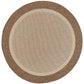 Tayse Solid Border Area Rug ECO12-Dania Transitional Flat Weave Indoor/Outdoor Polypropylene