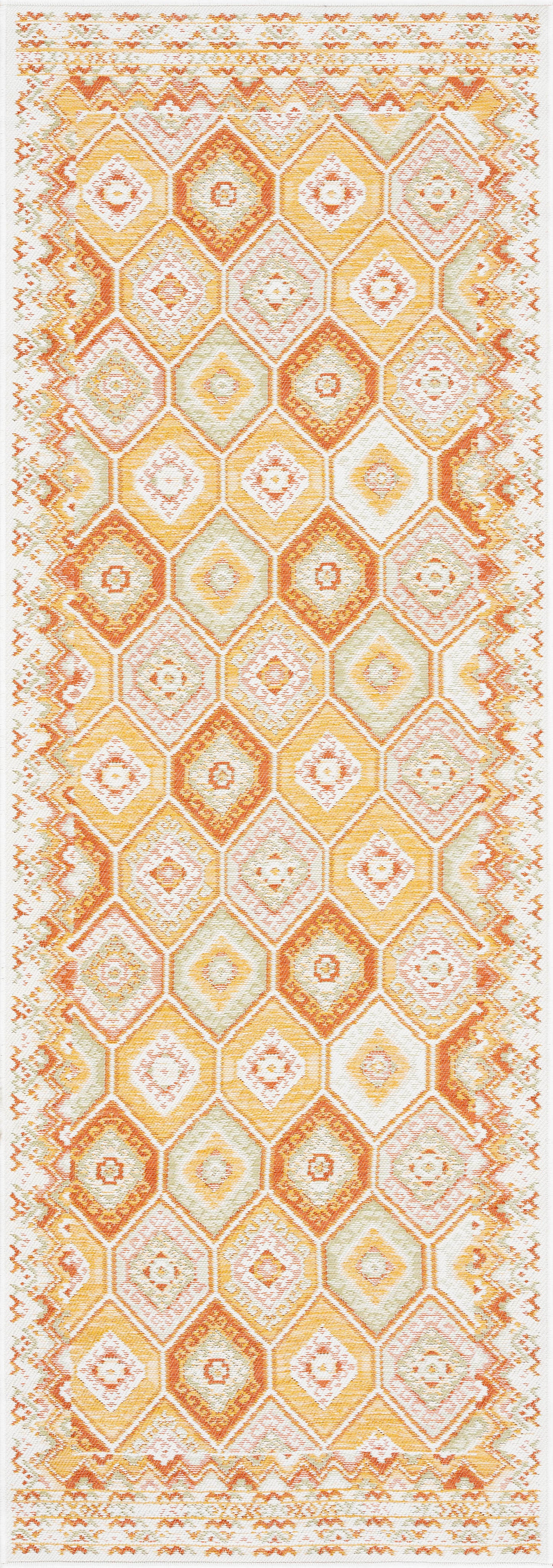 Tayse Geometric Area Rug FLO10-Matthew Contemporary Flat Weave Indoor/Outdoor Polypropylene