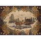 Tayse Lodge Area Rug NTR66-Oak Deer Novelty Cut Pile Indoor Polypropylene