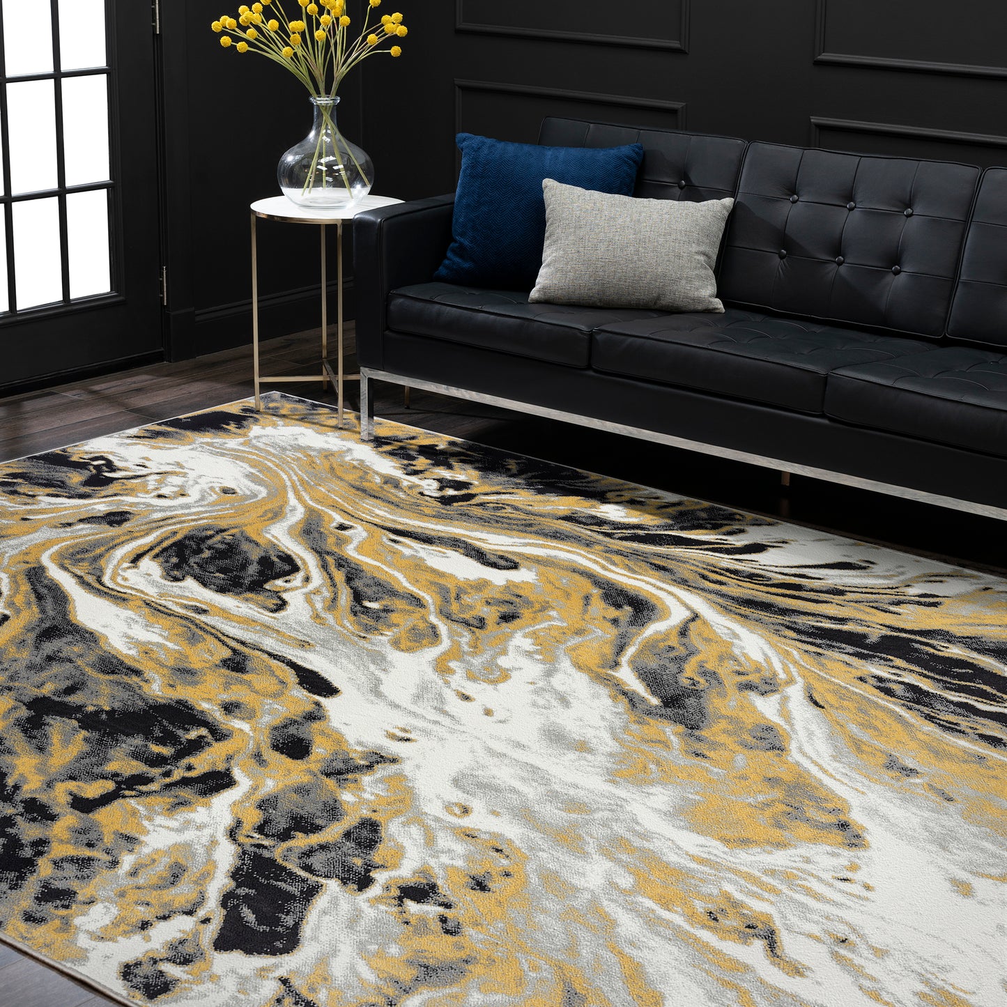 Tayse Abstract Area Rug TML11-Colton Contemporary Cut Pile Indoor Polypropylene