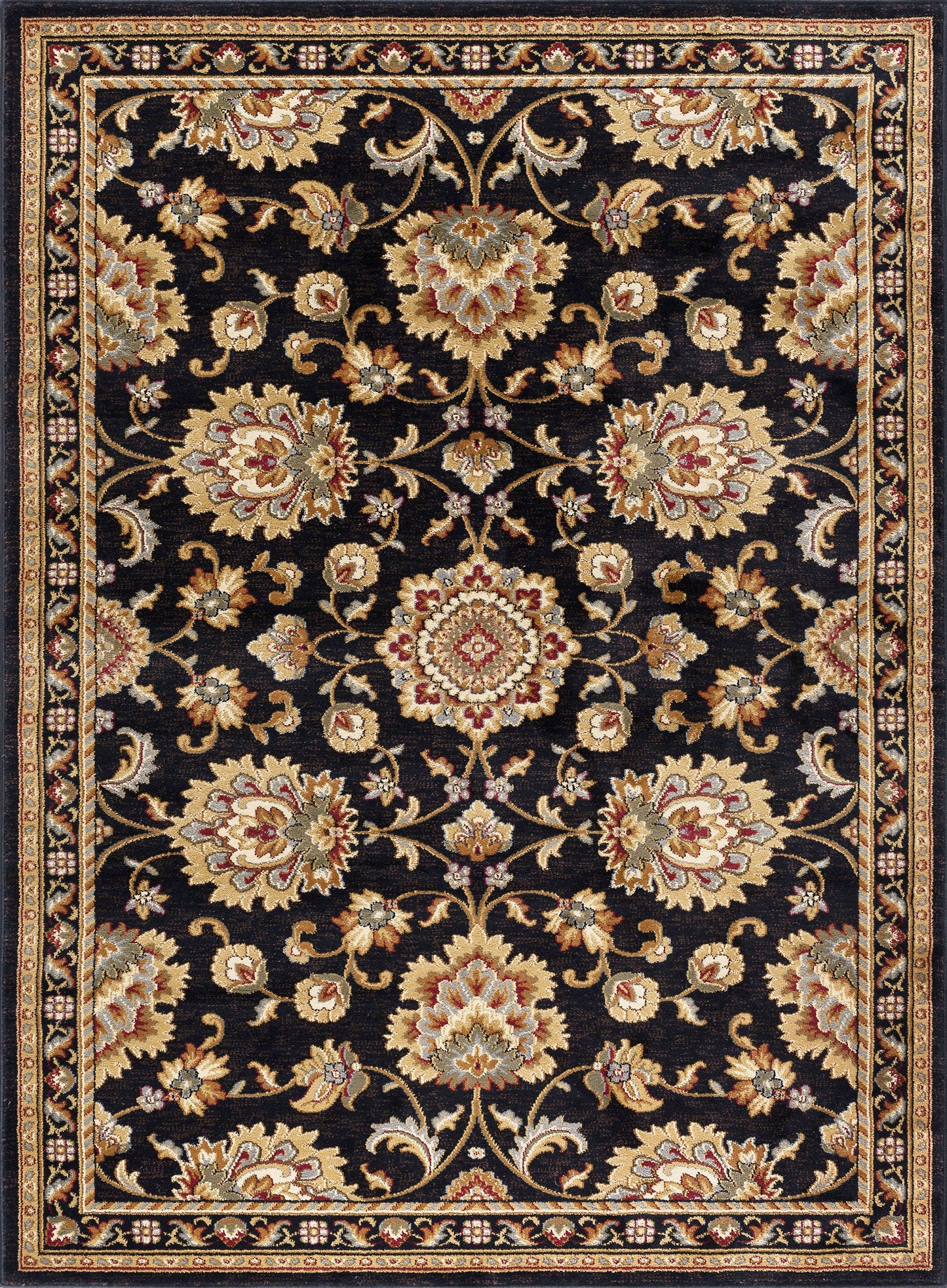 Tayse Border Area Rug SNS48-Charlotte Traditional Cut Pile Indoor Polypropylene