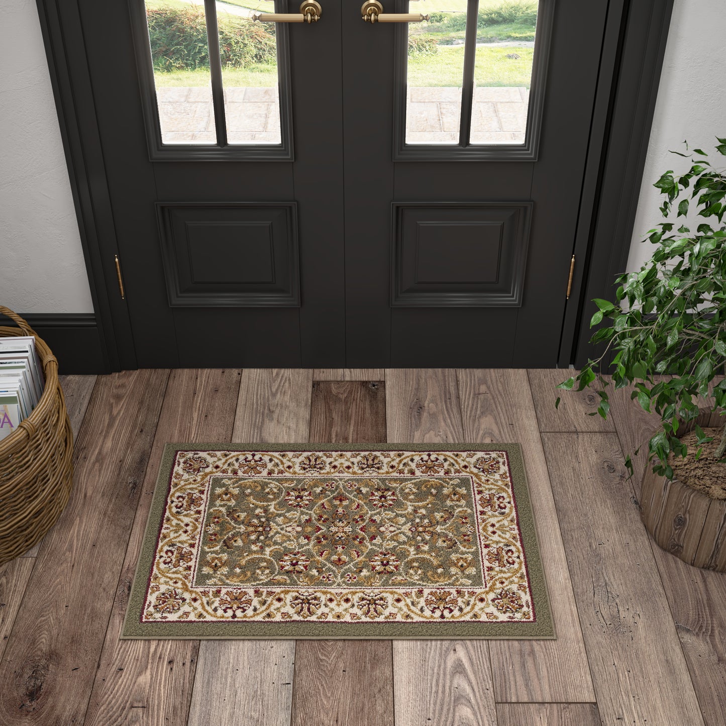 Tayse Border Area Rug SNS48-Ventura Traditional Cut Pile Indoor Polypropylene