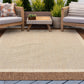 Tayse Solid Border Area Rug ECO12-Dania Transitional Flat Weave Indoor/Outdoor Polypropylene