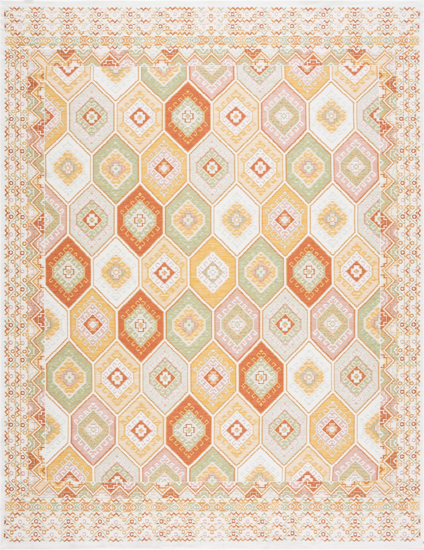 Tayse Geometric Area Rug FLO10-Matthew Contemporary Flat Weave Indoor/Outdoor Polypropylene