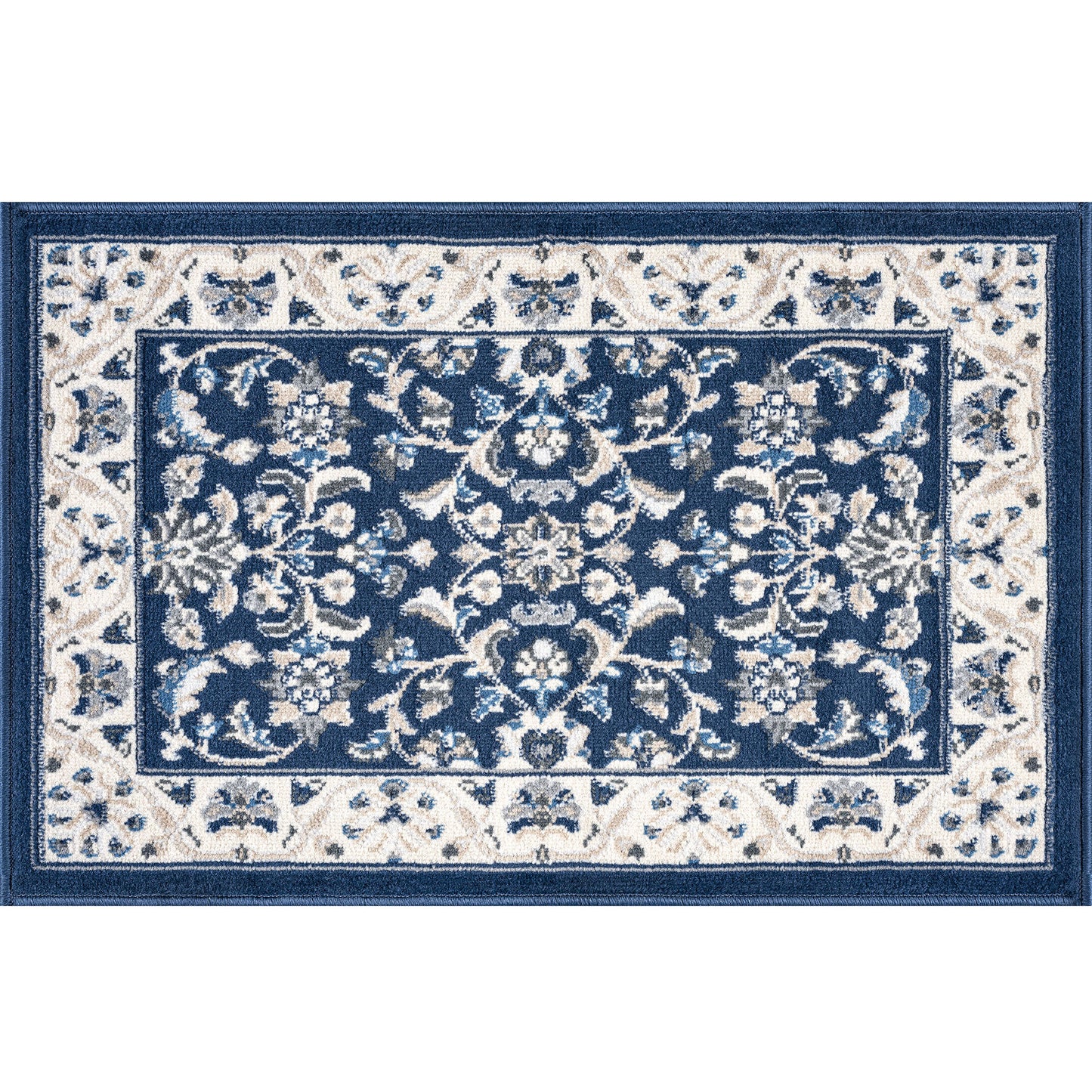 Tayse Floral Area Rug MDN46-Tessie Traditional Cut Pile Indoor Polypropylene